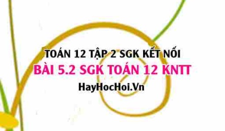 Bài 5.2 SGK Toán 12 tập 2 Kết nối tri thức